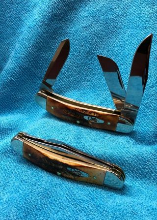 Case Tony Bose Pattern 39 Sowbelly Bone Stag - Set Of 2 Knives