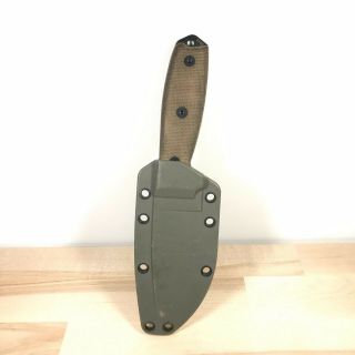 Esee 3 Mil Serrated Tactical Survival Knife Od Green Olive With Sheath