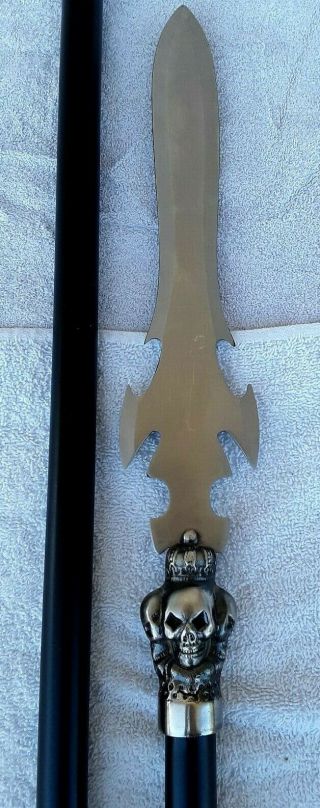 Vintaage Collectible Midieval Warrior Stainless Steel Throwing Spear 76 " Long