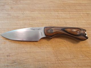 Bradford Knives Guardian 3 - N690 Stainless Stonewashed Finish,  G - Wood Handle