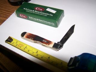 Case Xx Pocket Knife Cheetah Cub Caramel Bone 611 1/2 Ss & Box Nos.  3 1/2 In.
