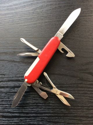 Rare Victorinox Swiss Army Knife 84mm Salesman Hoffritz With Clip Point Blade 3