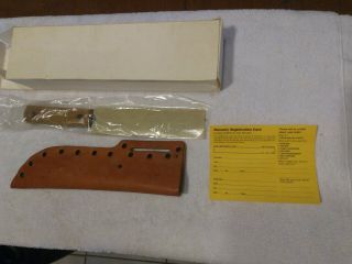 Cold Steel Hudson Bay Tool Carbon V Knife W/ Leather Sheath In The Box