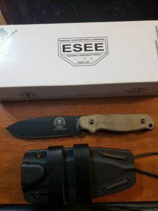 Esee Laser Strike Fixed Blade Knife With Scout Carry Straps