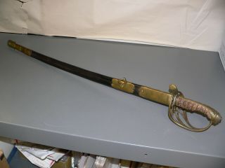 British Sword Saber With Victorian Vr Cipher And Scabbard Uk English England