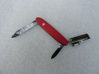 Victorinox Pioneer 2 Blade Swiss Army Knife In Red Alox Old Cross