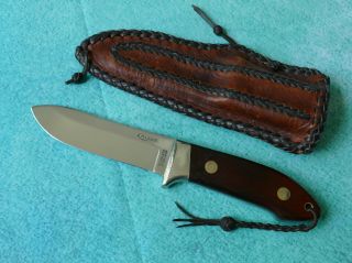 Khyber Japan Drop Point Hunter Knife 2720 Vintage Hunting Custom Leather Sheath
