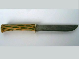 Hand Made Fixed Blade Knife Wood Cactus Bowie No Sheath Custom Texas Home Crafts
