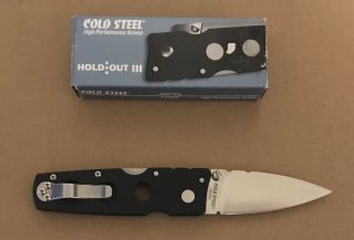 Cold Steel Hold Out 3 11hm Tri - Ad Aus 8 Plain Edge G10 Discontinued - Rare Knife