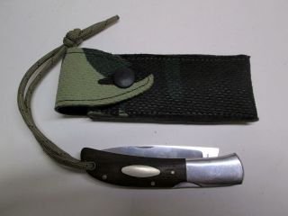 Al Mar Seki Japan Folding 3 - 1/8 " : Blade Pocket Knife 7 " Camo Sheath