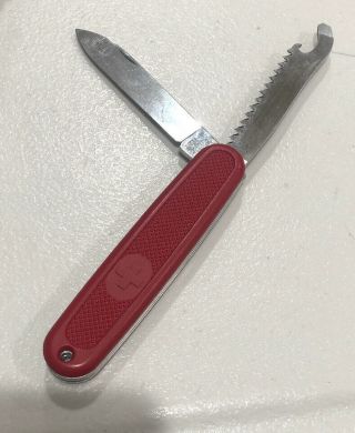 Victorinox Rare Safari Trooper Red Swiss Army Knife Blade & Saw Only 4” 1/4