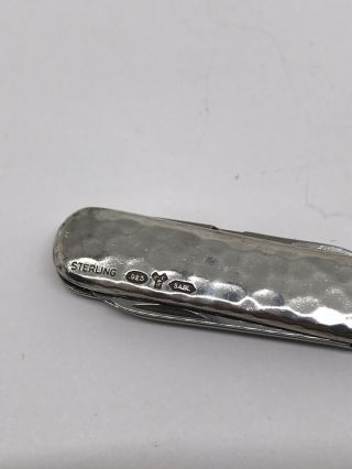 Victorinox Sterling Silver Classic Hammered 925 Swiss Army Pocket Knife 2