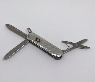 Victorinox Sterling Silver Classic Hammered 925 Swiss Army Pocket Knife 3