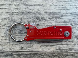 Supreme SOG Keytron Red Folding Knife Keychain Pocketknife 3