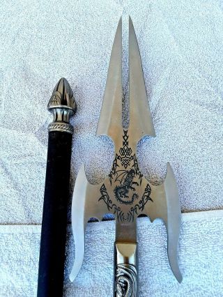 Vintaage Collectible Midieval Warrior Stainless Steel Throwing Spear 66 " Long