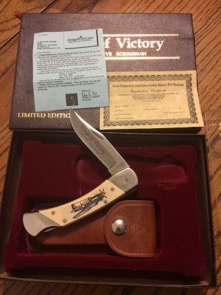 Schrade Knife Wings Of Victory Limited Scrimshaw
