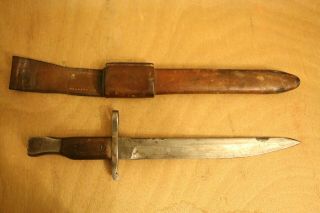 Ww1 Canadian Quebec Ross Rifle Bayonet With Scabbard 1907
