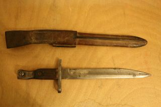 WW1 Canadian Quebec Ross Rifle Bayonet with Scabbard 1907 2