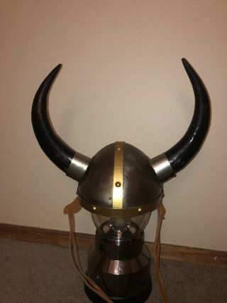 Viking Warrior Medieval Helmet With Horns Viking Helmet