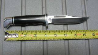 Buck Fixed Blade Knife Model 117 With Black Leather Sheath Made In Usa