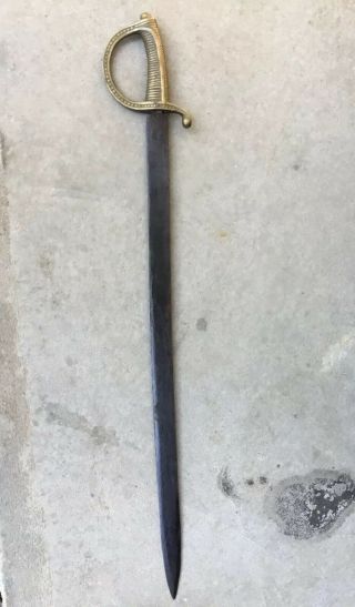 Art Fab De Toledo 1841 Sword,  27.  5” Blade,  Bronze/brass Hilt