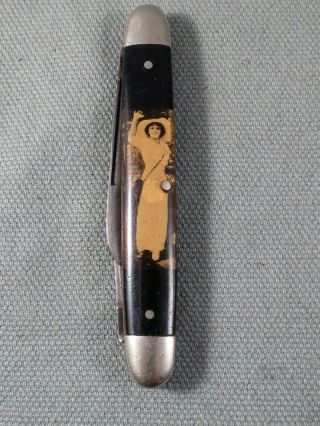 Aerial Cutlery,  A.  C.  M.  Co.  Picture Celluloid Knife,  Lady,  Cruise Ship,  Niagara Falls