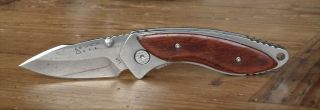 Buck 271 Alpha Dorado Ats - 34 Stainless Blade Bos Folder Pocket Knife