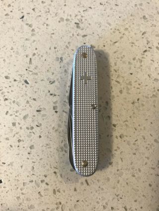 Old Sliver Victorinox Alox Electrician Plus With Saw Swiss Army Knife Old Cross