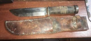 Cattaraugus 225q Fixed Blade Knife With Sheath