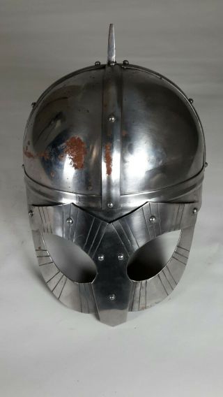 Medieval Steel Viking Helmet For Reenactment / Role Playing