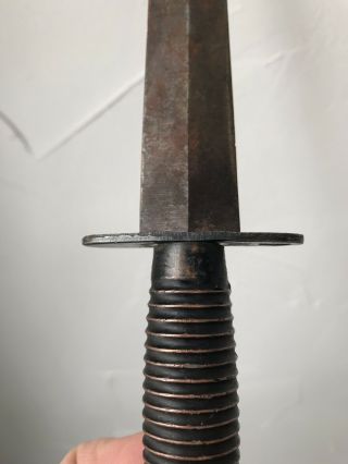 Vintage William Rodgers Sheffield Fairbairn Sykes Commando Dagger Knife 3