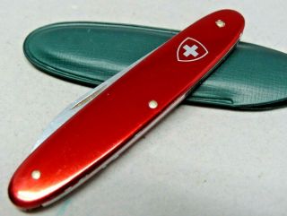 Victorinox / Elinox 84mm Popular Swiss Army Knife Red Alox In Case