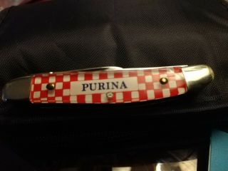 Vintage PURINA FEEDS CHOWS 3 - Blade POCKET KNIFE Utica,  NY.  Plus 2 others. 3