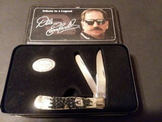 Case Xx Dale Earnhardt 6254 Ss Trapper Knife Midnight Black Bone 2003