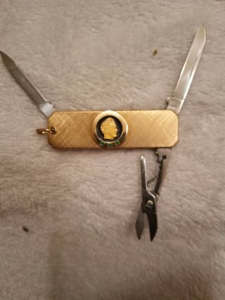 John Deere Anniversary Knife With Three Small Emeralds Very Few Collectable