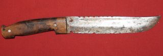 Vintage hand crafted hunting knife with wooden handle 3