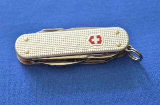 Victorinox Swiss Army Pocket Knife - Silver Alox Mini Champ - Multi Tool Near