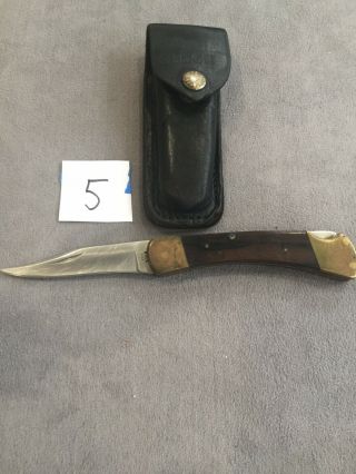 Buck 110 Vintage Knife,  Usa Inverted 2 Liner With Buck Sheath.  1967 - 1972