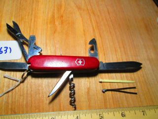 631 Pre - 1991 Red Victorinox 84mm Small Climber Swiss Army Knife