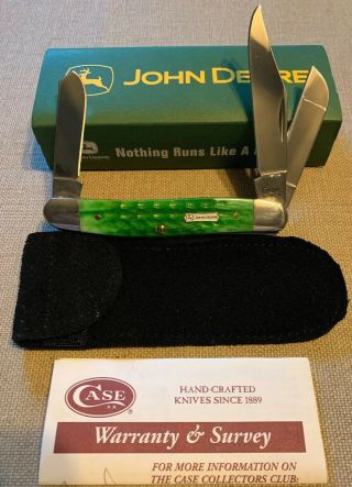 John Deere Knife By Case Xx.  Item No 05843 Green Stockman 6347 Ss Yr.  2005