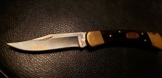 50th Anniversary Buck 110 Hunter Folding Knife With Custom Leather Belt Sheath