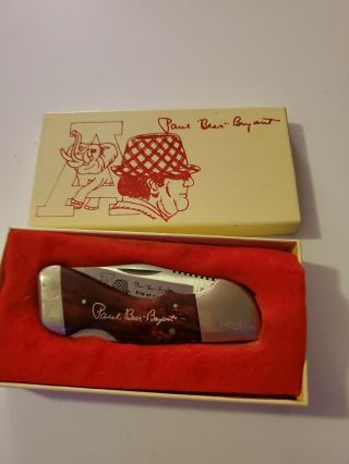Alabama Paul Bear Bryant,  End Of An Era 1913 - 1983 Pocket Knife