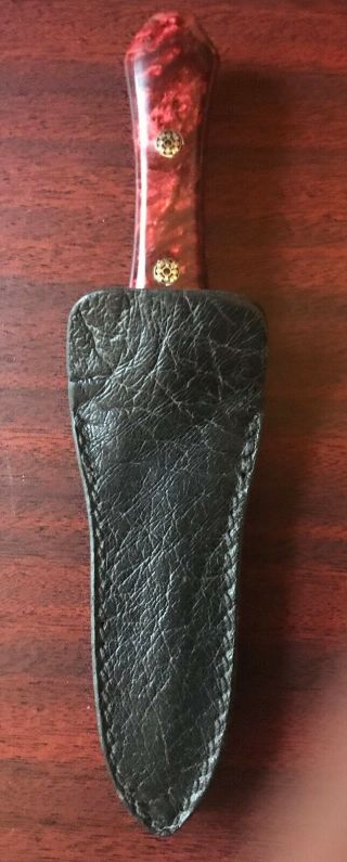 A G Russell Sting Sheath - Buffalo Leather - For Solingen Germany 1977 Knife
