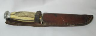 Vintage Case Xx Fixed Blade Knife - In Sheath - 10 " Long - 5 1/2 " Blade