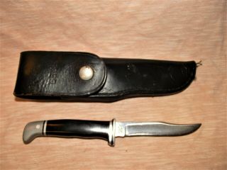 Buck Woodsman 102 Fixed Blade Hunting Knife Leather Sheath 116