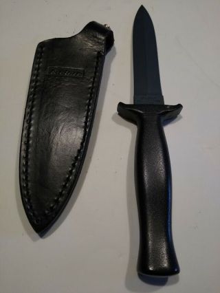 Vintage Ka - Bar 2752 Fixed Blade Double Edge Boot Knife - Stainless Blade - Japan
