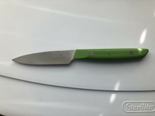 North Arm Knives Trillium Pairing Knife Fixed Blade G - 10 Green Scales