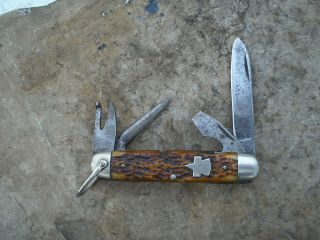 Old Vintage Keen Kutter Bovine Jig Bone Scout Knife