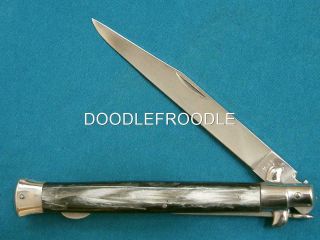 Vintage Italy 13 " Lockback Folding Dirk Dagger Stiletto Knife Knives Pocket Jack