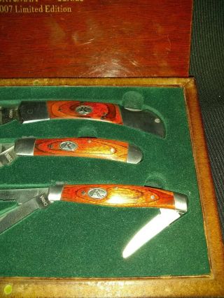 Vintage Remington 2007 Sportsman Series Limited Edition Knives With Wood Case 2